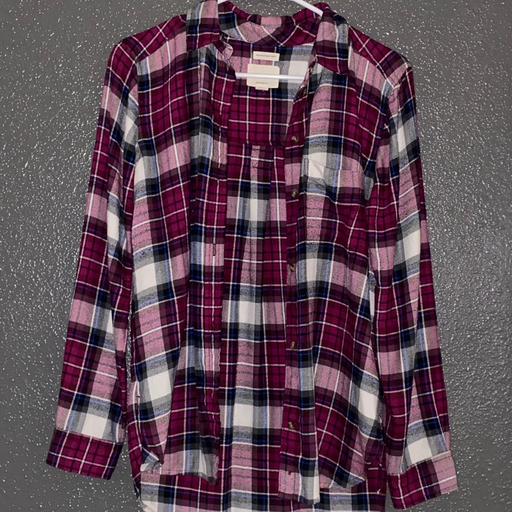 Purple/Burgundy/Blue/White American Eagle flannel
